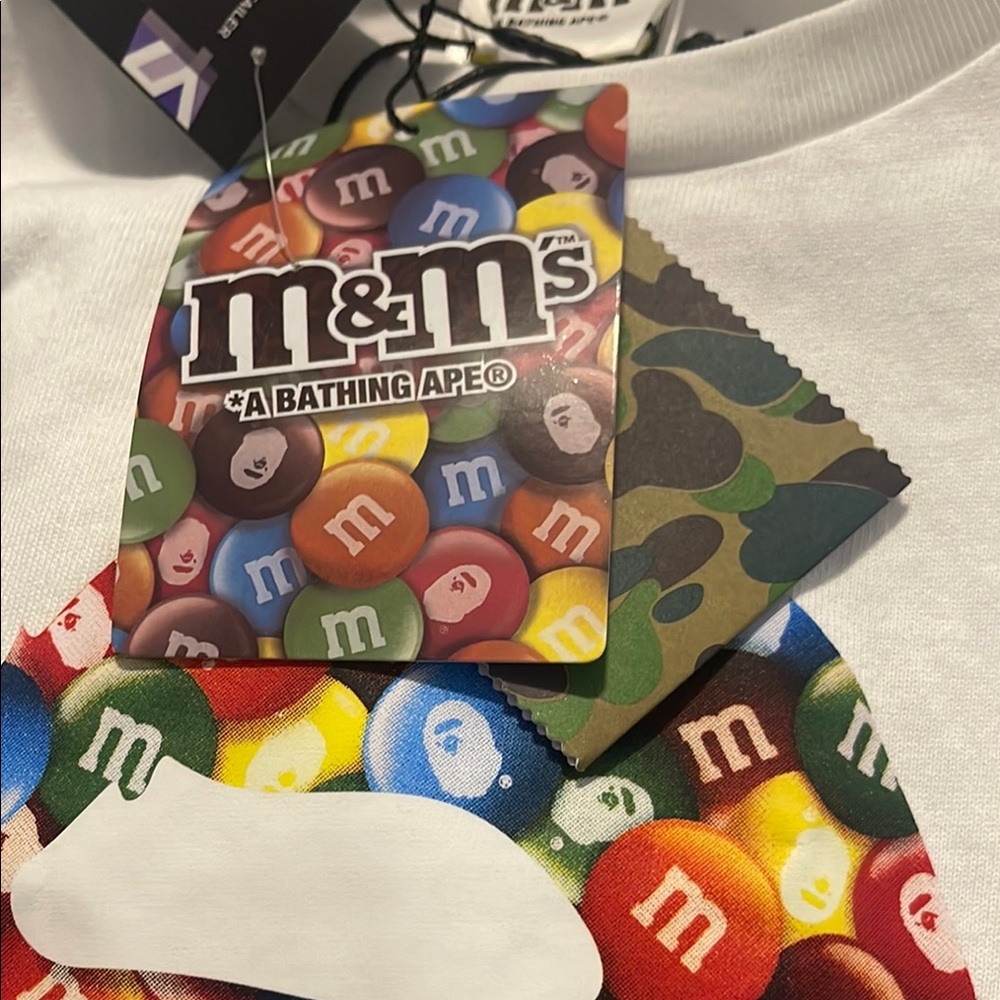 A Bathing Ape, M&M collab White T-Shirt with Colorful Graphics - Picture 4 of 6